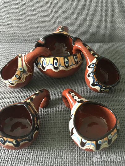 Набор керамики. Винтаж. Ручная работа. СССР