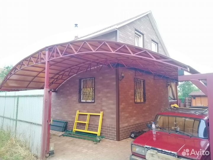 Навес, ворота, заборы, металлоконструкции