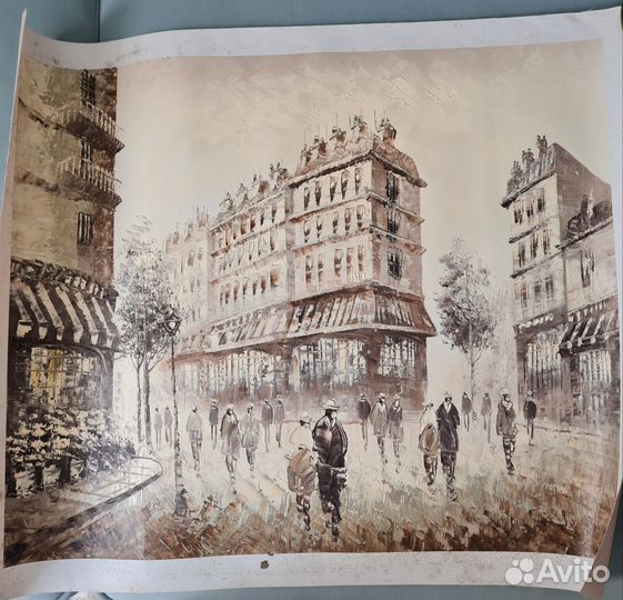 Картина маслом на холсте городской пейзаж