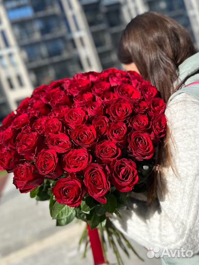 Букет Недели51 роза 50см.Доставка