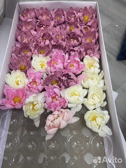 Мыльные розы, пионы, ромашки., упаковка