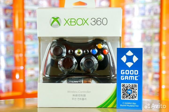 Xbox 360 Геймпад. Чёрный. Беспроводной. Новый