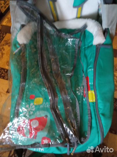 Санки коляска Ника Детям 7-2 Лисенок Зеленый