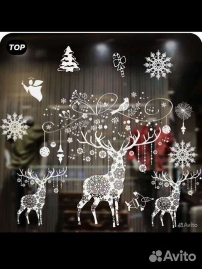 Новогоднее украшение на окно