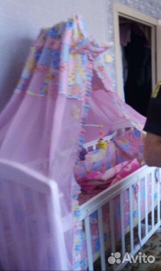 Бортики и балдахин в кроватку