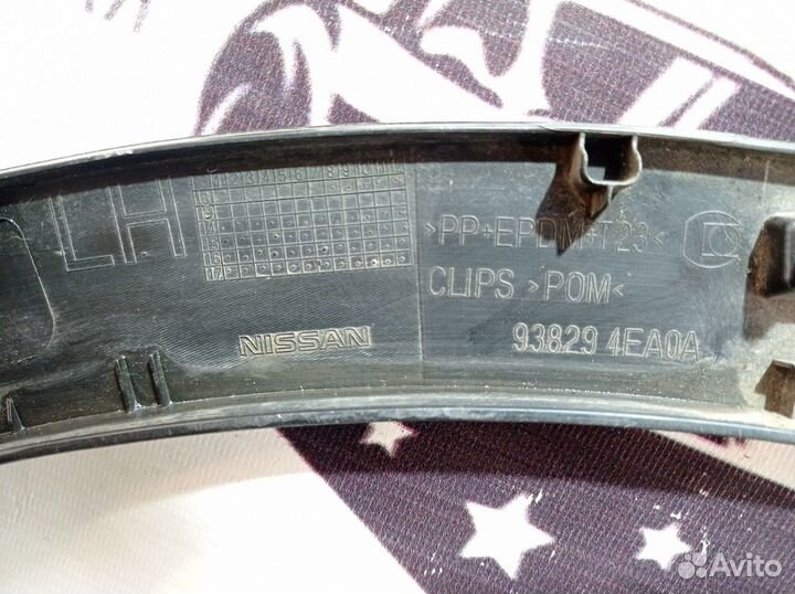 Накладки задних крыльев Nissan Qashqai