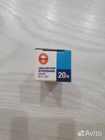 Галогенная лампочка osram G4 12V 20W