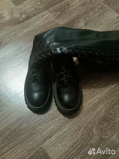 Ботфорты натуральная кожа 35 36 размер