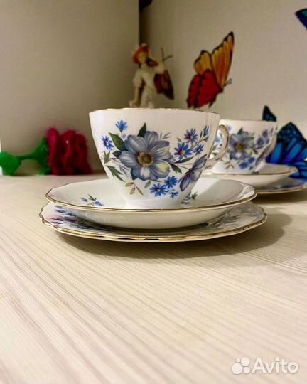 Винтажные чайные трио. Английский фарфор