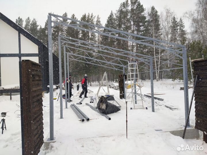 Гараж из сендвич панелей 4 на 8