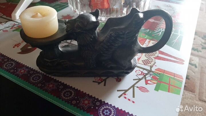 Подсвечник СССР Лев с крыльями.Грифон