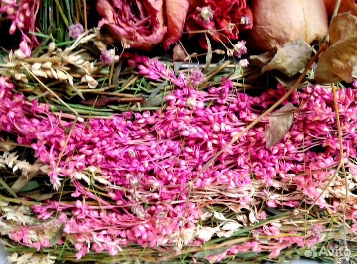 Корзина с сухоцветами