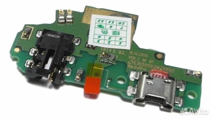Шлейф Honor 9 Lite (плата) + разъем зарядки + разъ