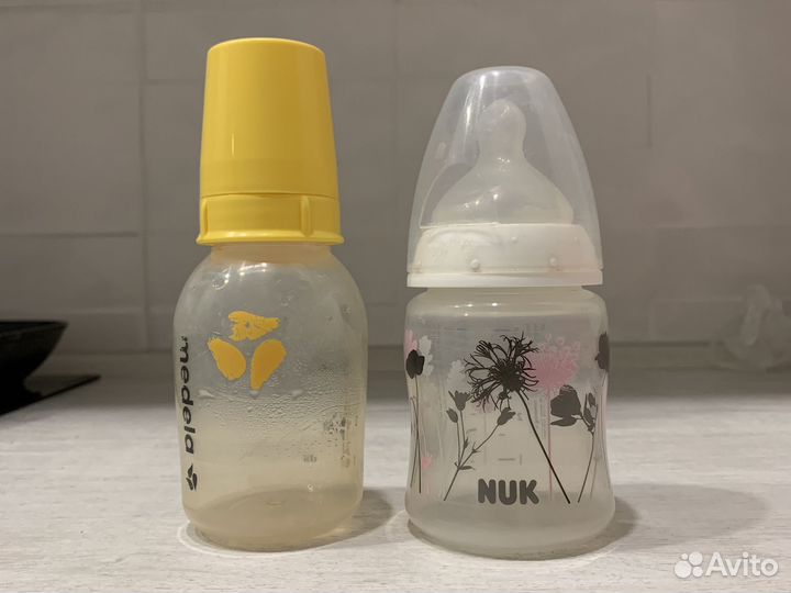 Бутылочки medela и nuk, ниблер