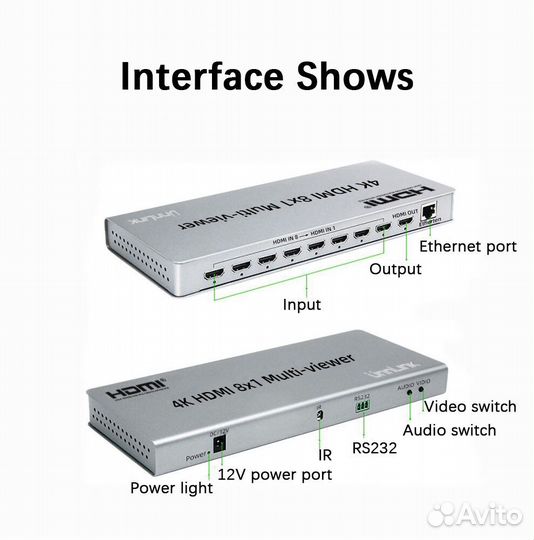 Multiviewer 8x1 (4к) Мультивьювер 8 к 1