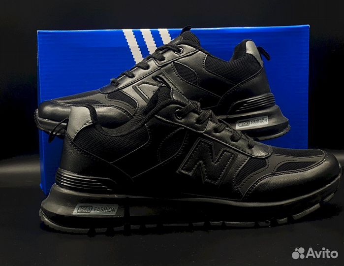 New Balance: мужские кроссовки, черные, 41-46 разм