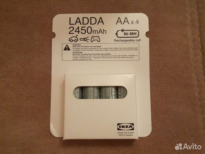 Новые батарейки аккумуляторные IKEA ladda пальчико