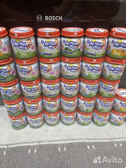 Агуша, пюре мясное и овощное