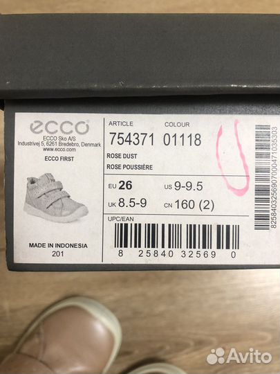 Ботиночки ecco 26