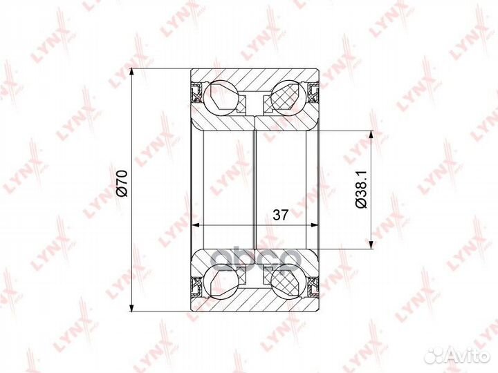 Подшипник ступичный перед прав/лев hyundai