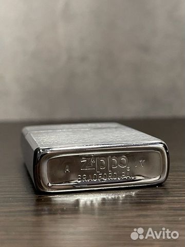 Zippo #200 Brushed Chrome A V январь 1989г