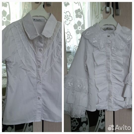 Белые блузки 116-128р