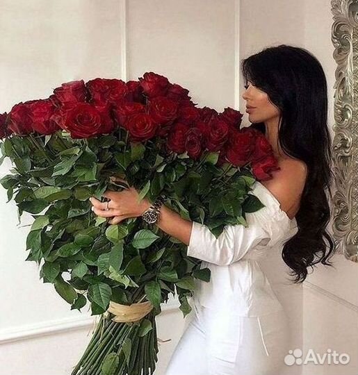 Розы Эквадор Метровые 100 см доставка Москва