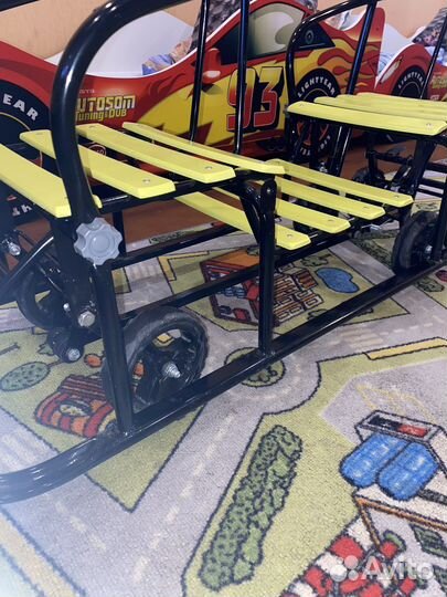 Санки для двойни с колесами