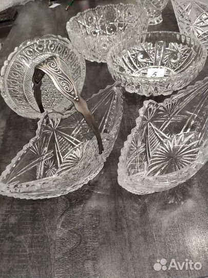 Хрустальные салатники СССР