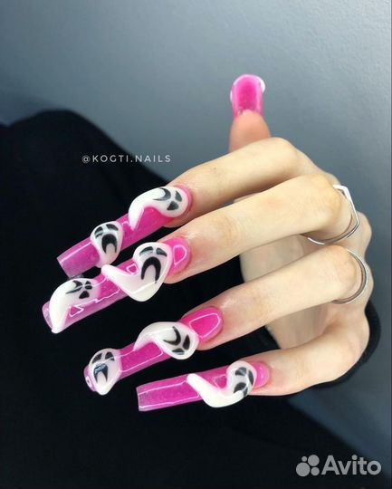 Модель на наращивание ногтей/крейзи дизай