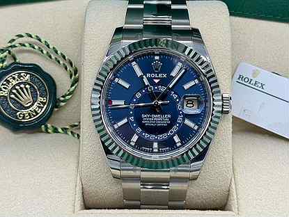 Часы Rolex sky dweller blue dial