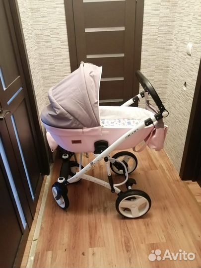 Коляска 2 в 1 эко кожа