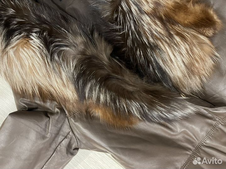 Пуховик кожаный (натуральный)