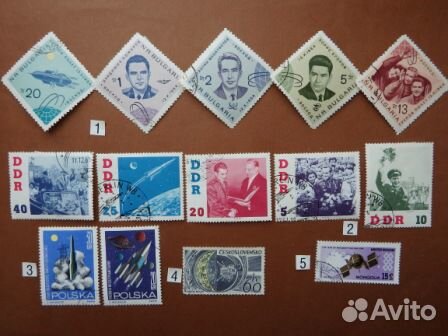 Почтовые марки о космосе