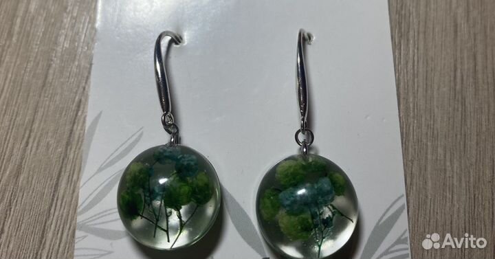 Серьги из эпоксидной смолы