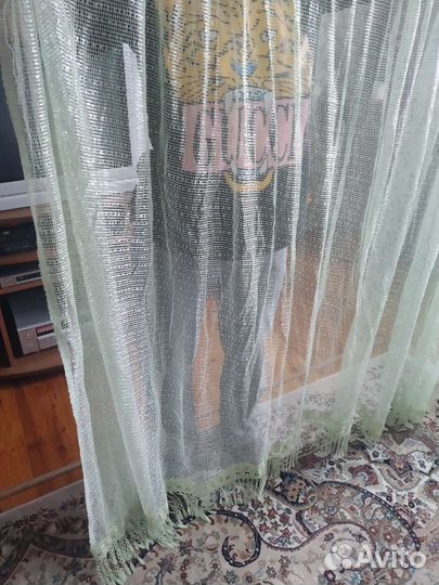 Штора тюль готовая с тесьмой