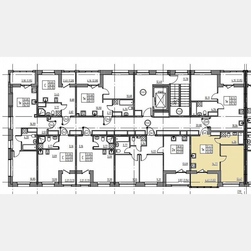 1-к. квартира, 33,7 м², 11/12 эт.