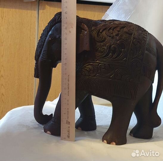 Слон индийский натуральное дерево