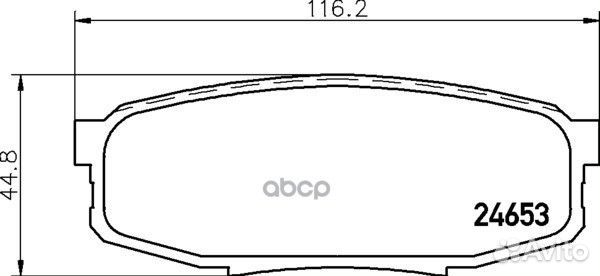 Колодки тормозные дисковые зад (PF-1542) NP