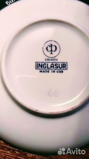 Чайно кофейный фарфоровый сервиз на 6 персон гдр