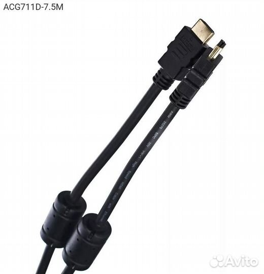 Видеокабель Aopen hdmi (M) - hdmi (M) 7.50м, ACG7