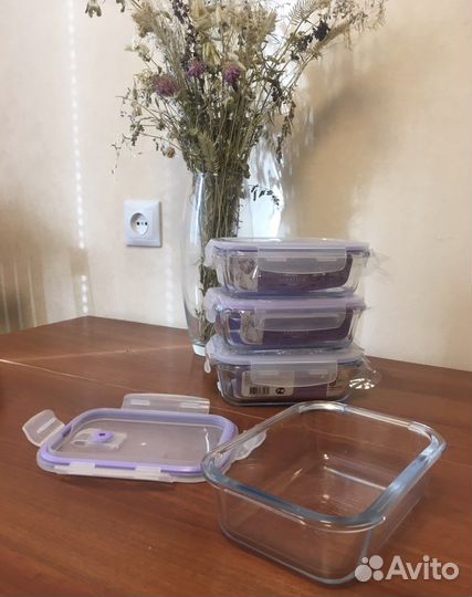 Контейнер новый 640мл из боросиликатного стекла