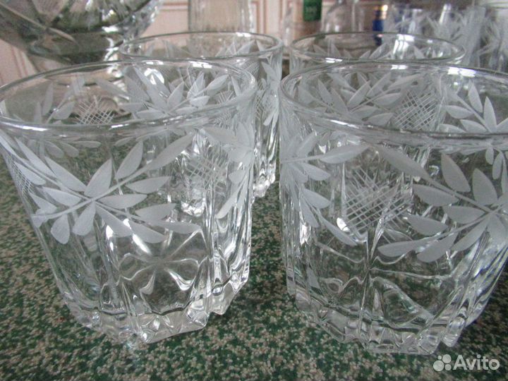 Хрустальные стаканы, салатники, стопки и др