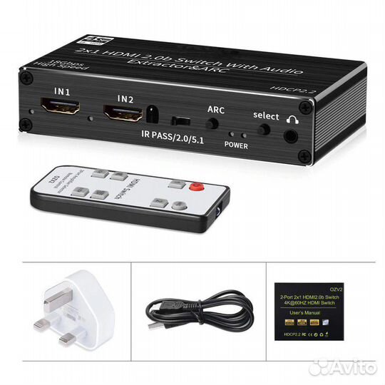 Коммутатор hdmi 4K HDR