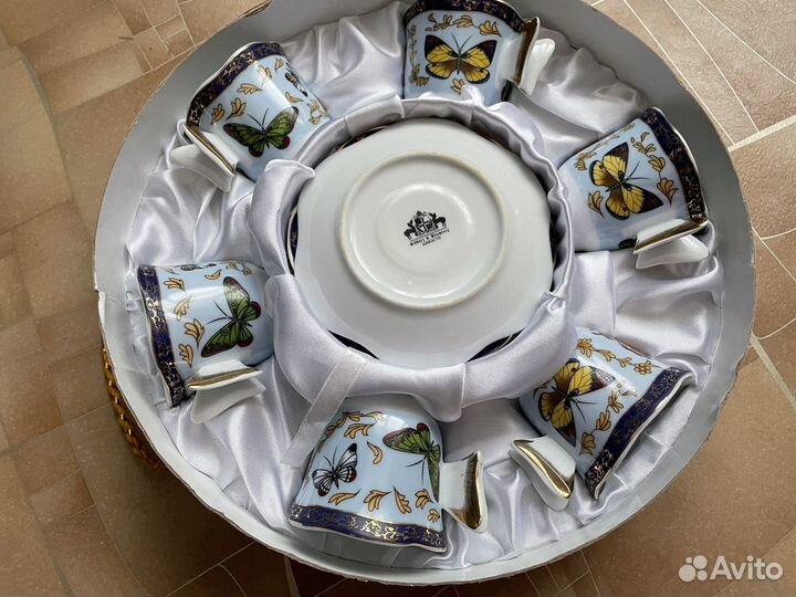 Кофейный сервиз Германия бабочка новый