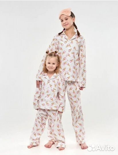 Пижама детская для девочек и мальчиков фланель