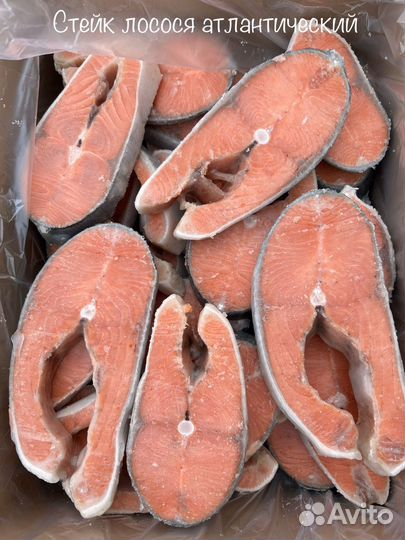 Стейк лосося, филе тресковых