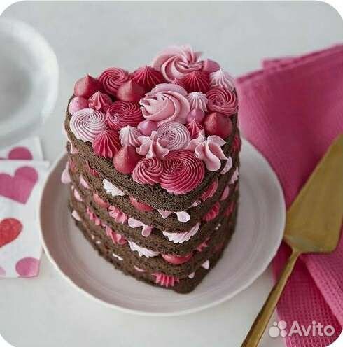 Торт сердце, цифра, буква, звезда