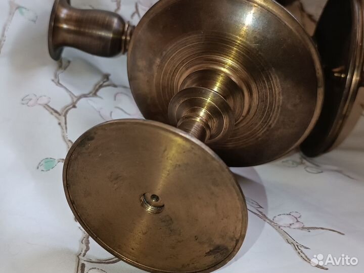 Старинный пара редкий бронзовый подсвечник