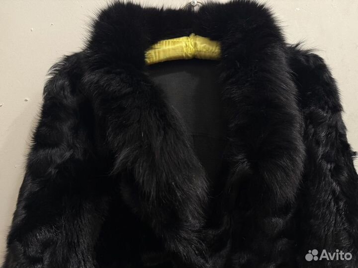 Шуба из натурального кроличьего меха